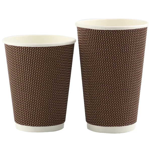 cốc cà phê họa tiết kẻ sọc dùng một lần cốc giấy gợn sóng  