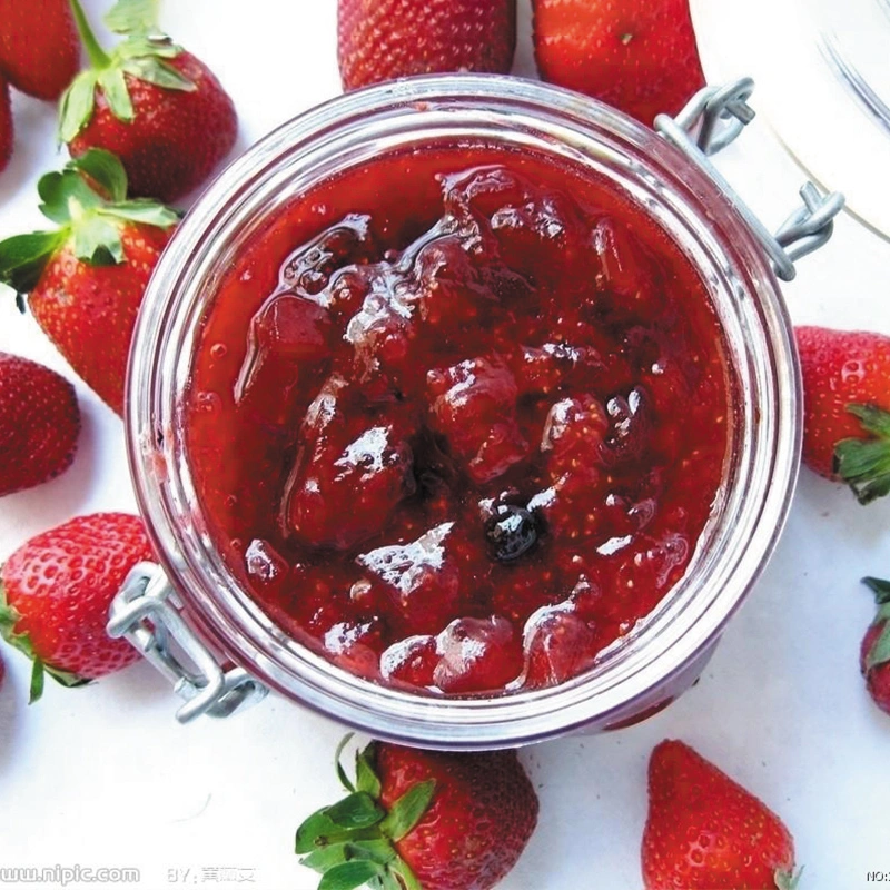 Strawberry Jam Pulp Fruit Filling Baked Cake Bread 