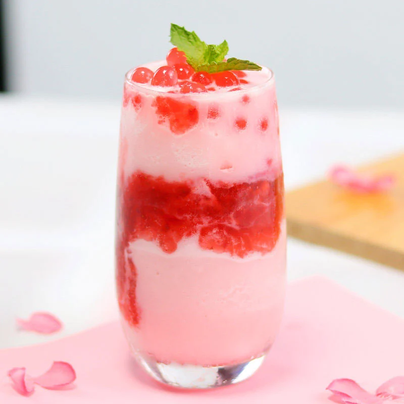 Strawberry Jam Pulp Fruit Filling Baked Cake Bread 