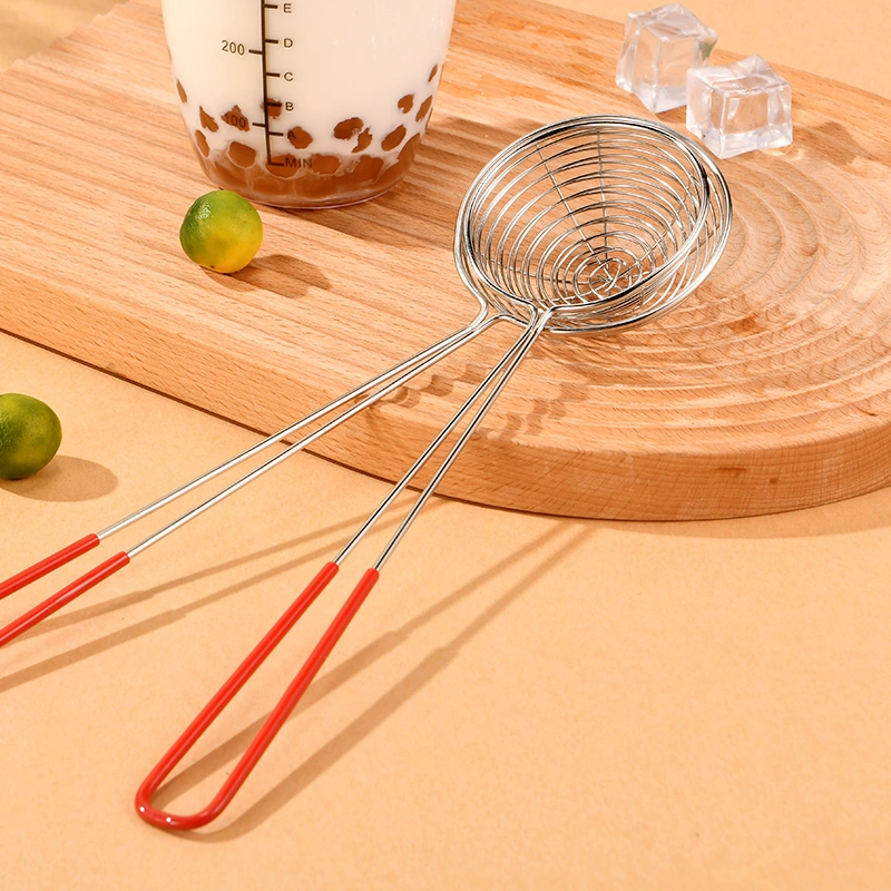 Trà sữa trân châu inox thìa có rãnh bột ngọc trai thìa tròn