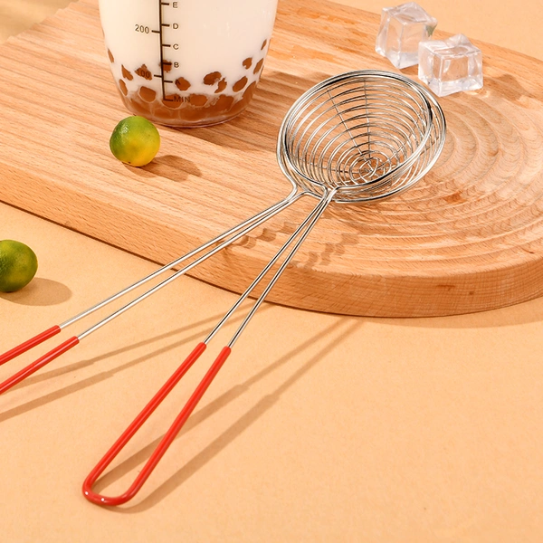 Trà sữa trân châu inox thìa có rãnh bột ngọc trai thìa tròn