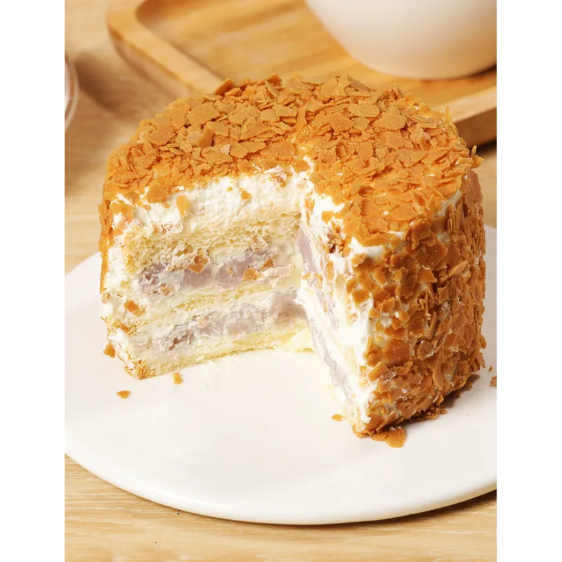 bánh dán khoai môn đóng hộp chứa đầy trà trân châu dán khoai môn dày  