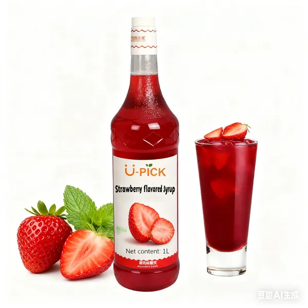 Strawberry flavored syrup