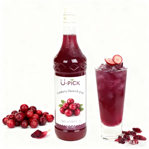 Cranberry flavored syrup