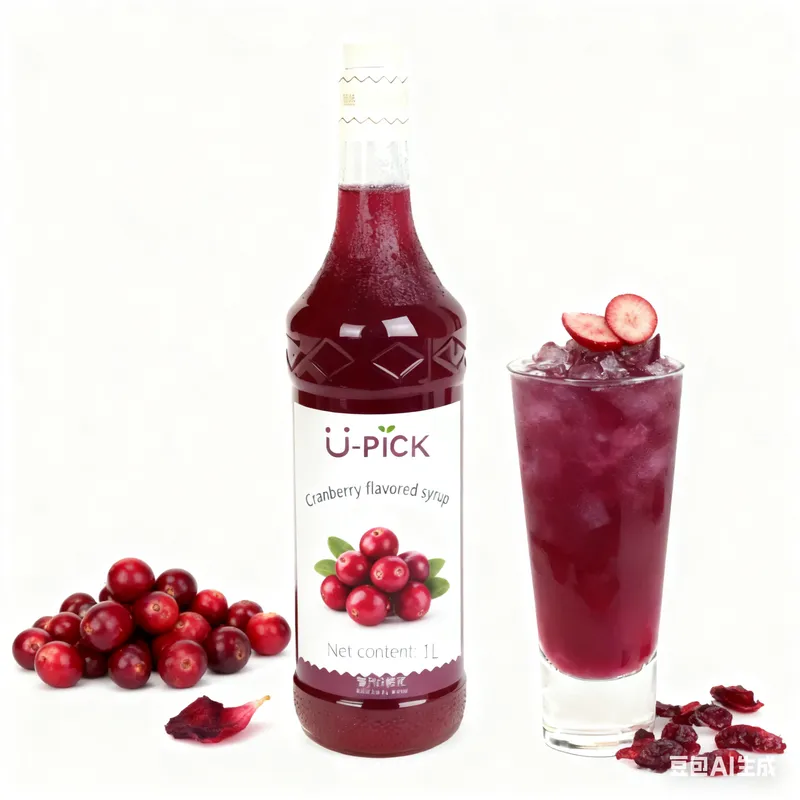 Cranberry flavored syrup