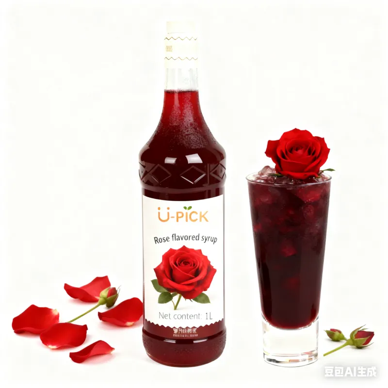 Rose flavored syrup