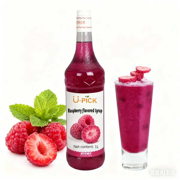 Raspberry flavored syrup