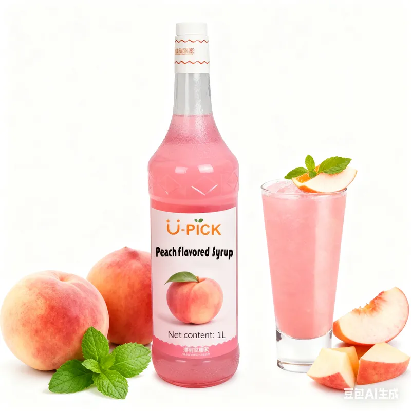 Peach flavored syrup