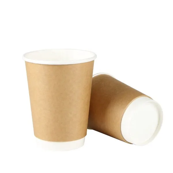Disposable Recycle 4oz 8oz 9oz 10oz 14oz 16oz Double Ripple Wall Coffee Paper Cups with