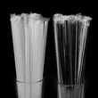 Caliber 6mm 12mm Disposable Individually Package Clear Black Drinking Plastic Straws