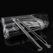 Caliber 6mm 12mm Disposable Individually Package Clear Black Drinking Plastic Straws