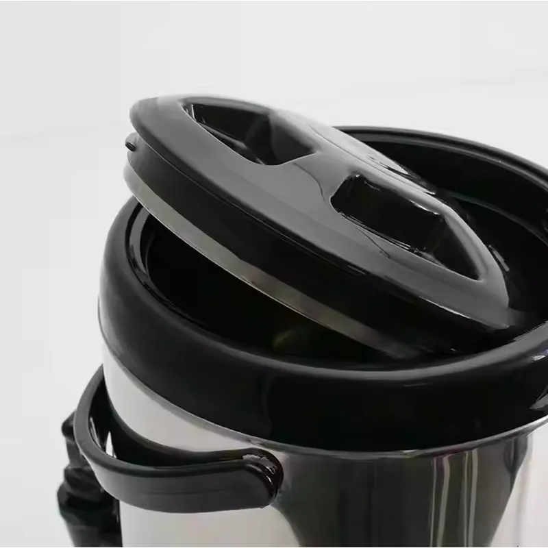 8L 10L 12L Double Layer Stainless Steel Water Jug Keep Hot Cold Beverage Dispenser Milk Tea Barrel with Temperature Display