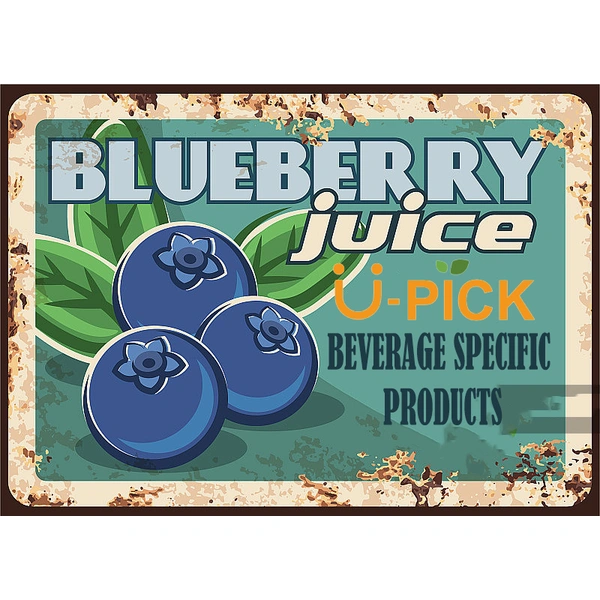 Blueberry flavored juice syrup