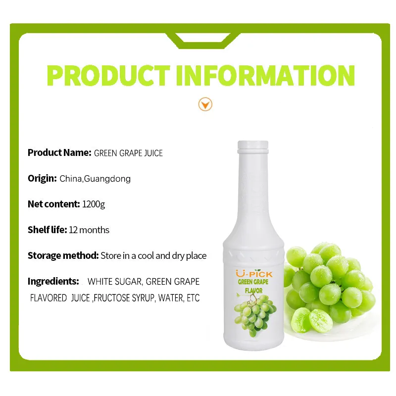 Green Grape Flavor Juice Syrup
