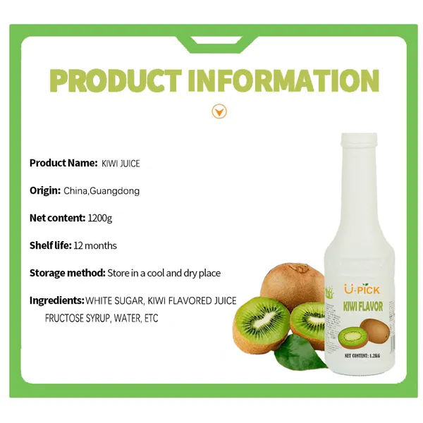 Kiwi flavored juice syrup