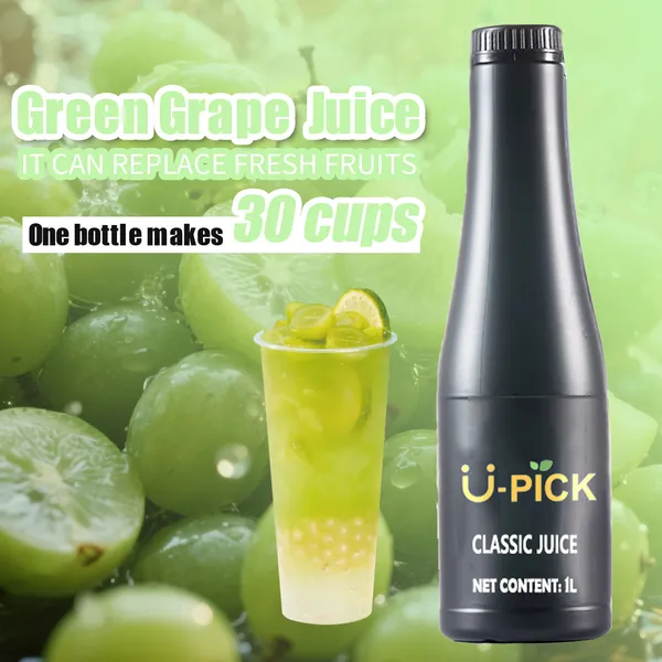 1L Green Grape Flavor Juice Syrup