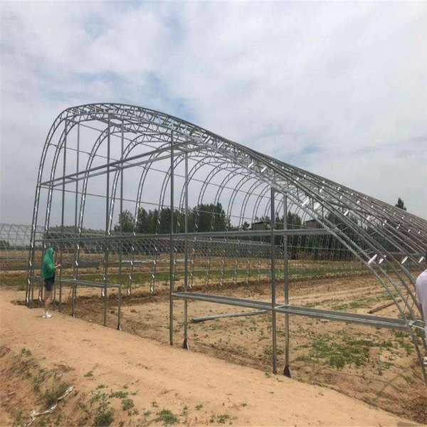 High-quality hot-dip galvanized steel pipe single-arch double-layer film greenhouse
