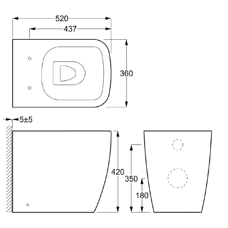 Close Coupled Toilet for European Market CC603