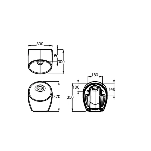 Wall Hung Auto Flush Urinal Contacless Flush WU428