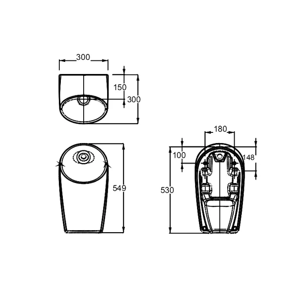 Auto Flush Urinal Contacless Control WU431