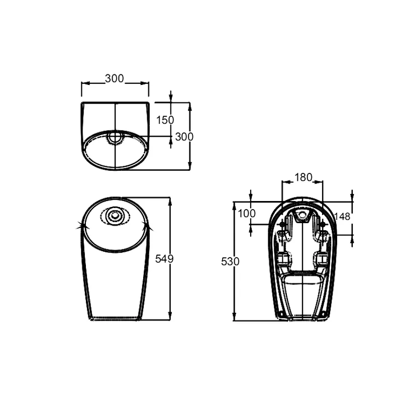 Auto Flush Urinal Contacless Control WU431