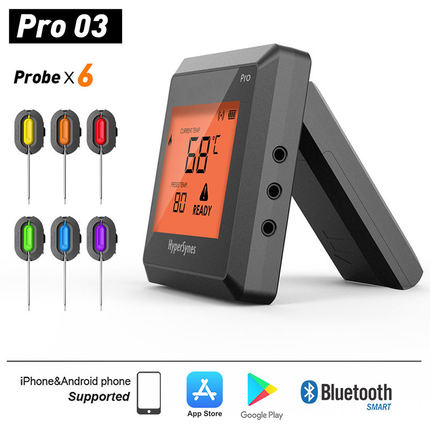 Meat Thermometer Bluetooth - CHUGOD BBQ Cooking Thermometer Remote Digital  Cooking Food Meat Thermometer with 3 []