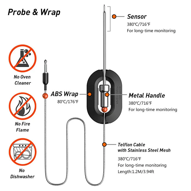 Bluetooth BBQ food Thermometer Pro06