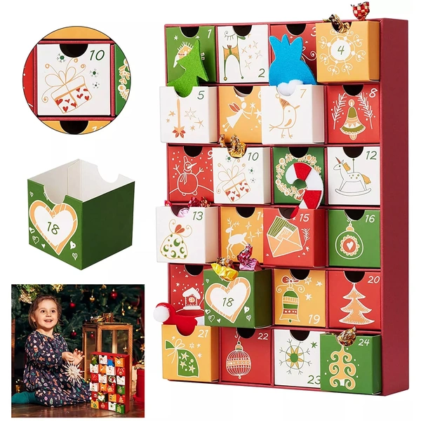 caja de calendario de adviento-caja de papel de regalo a medida-fábrica de porcelana