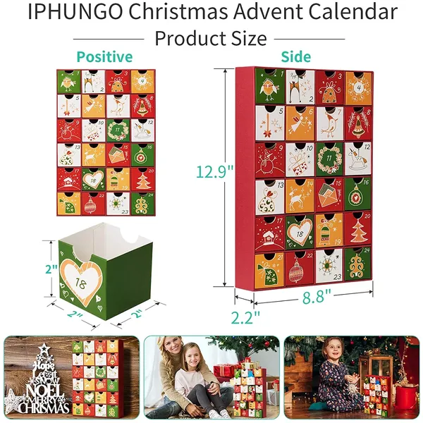 caja de calendario de adviento-caja de papel de regalo a medida-fábrica de porcelana