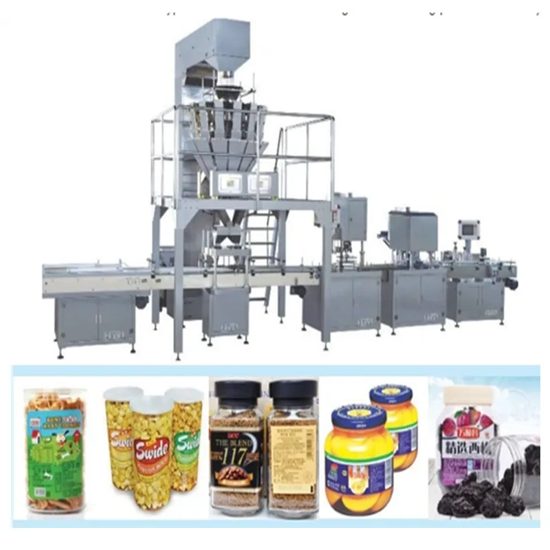 chips jar packing machine,food bottle filling capping machine