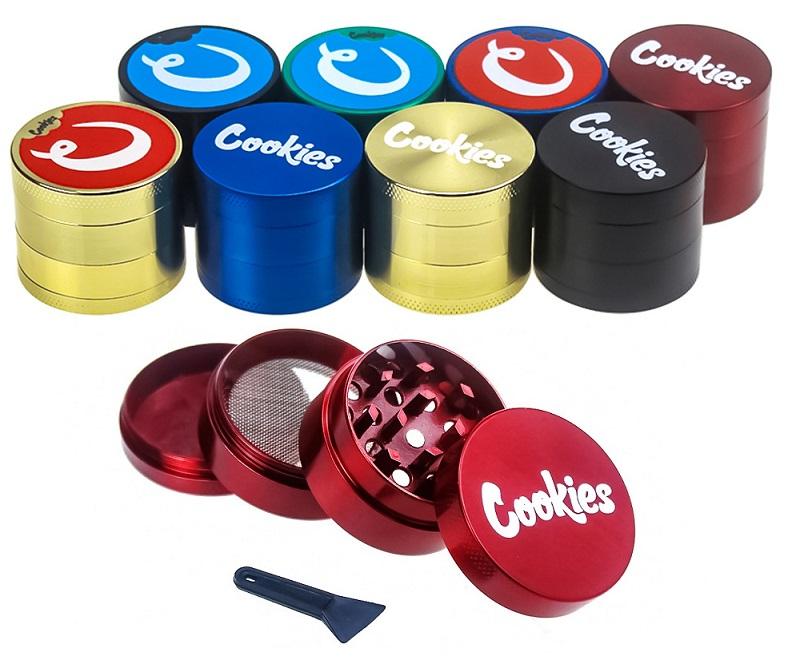 Cookies Zinc alloy Herb Grinder 4 Layers 40*35mm Smoke Grinder Tobacco