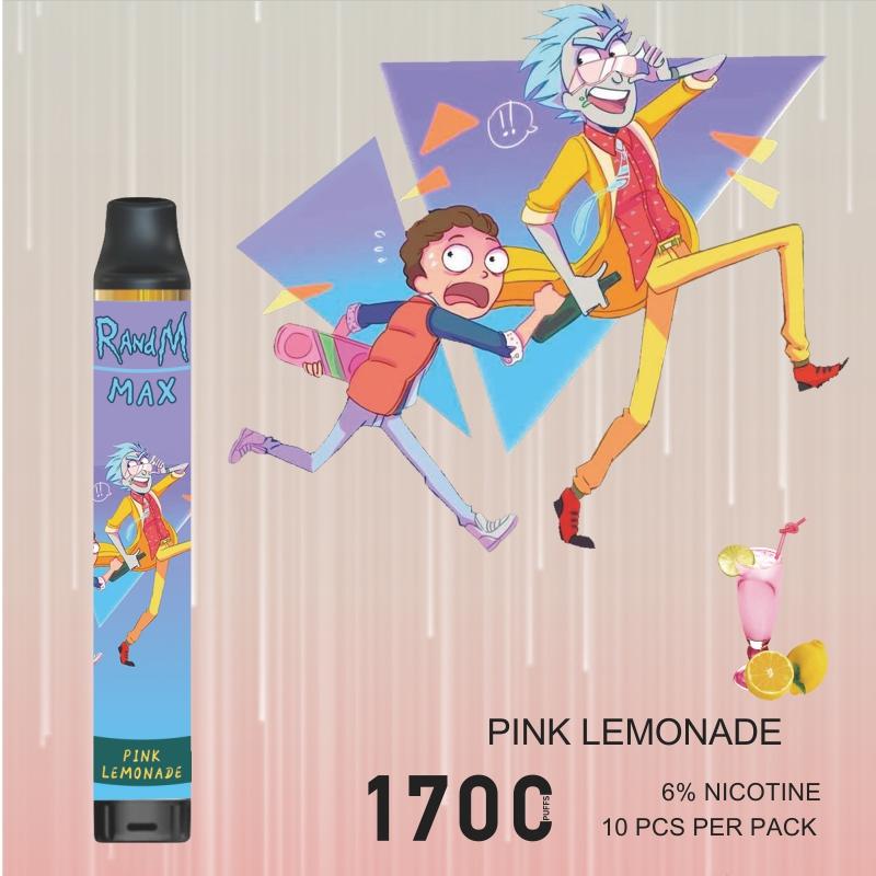 RandM Max Rick and Morty Disposable Vape 1700 Puffs 16 Flavors 1PC (In