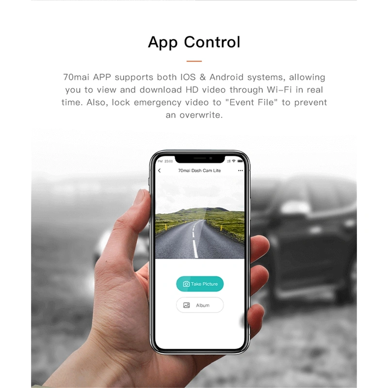 70mai Dash Cam Lite 24H Parking Monitor 130FOV Night Vision Car 