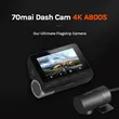 70mai Dash Cam 4K A800S GPS ADAS Car DVR 2160P Support 24H Parking