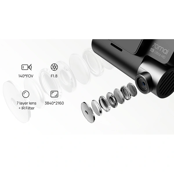 70mai Dash Cam 4K A800S GPS ADAS Car DVR 2160P Support 24H Parking