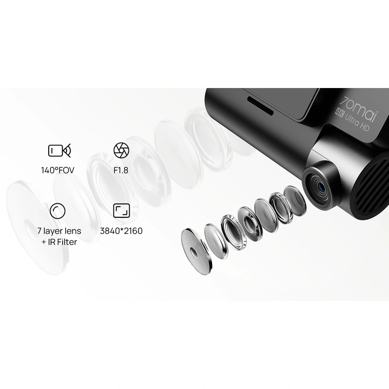 70mai Dash Cam 4K A800S GPS ADAS Car DVR 2160P Support 24H Parking