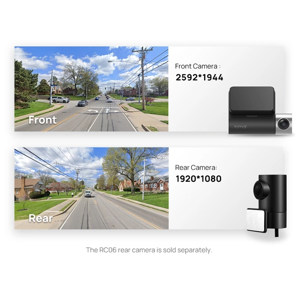 70mai Dash Cam Pro Plus+ A500S 1944P GPS ADAS Car Camera 70mai A500S Car DVR 24H Parking Support Rear Cam 140FOV Auto Recorder