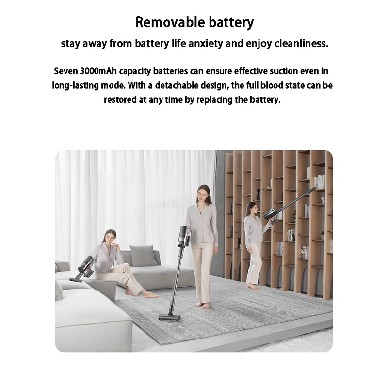 SHUNZAO Z15 Pro Vacuum Cleaner Replaceable Battery Dual Rotary Mopping