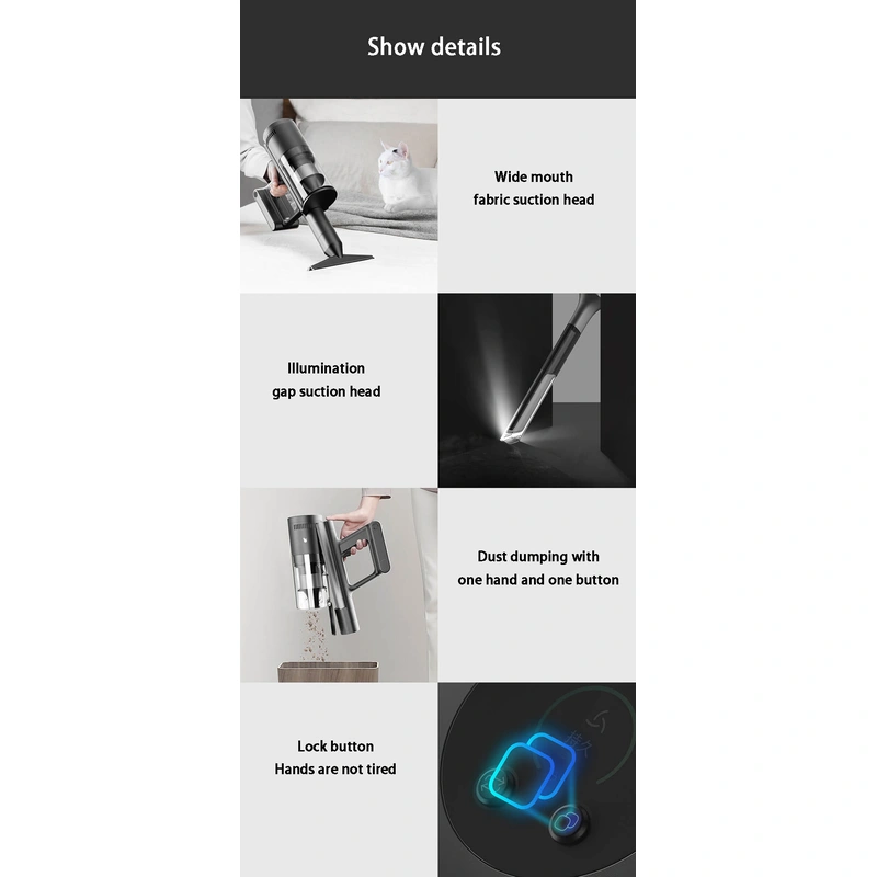 SHUNZAO Z15 Pro Vacuum Cleaner Replaceable Battery Dual Rotary Mopping