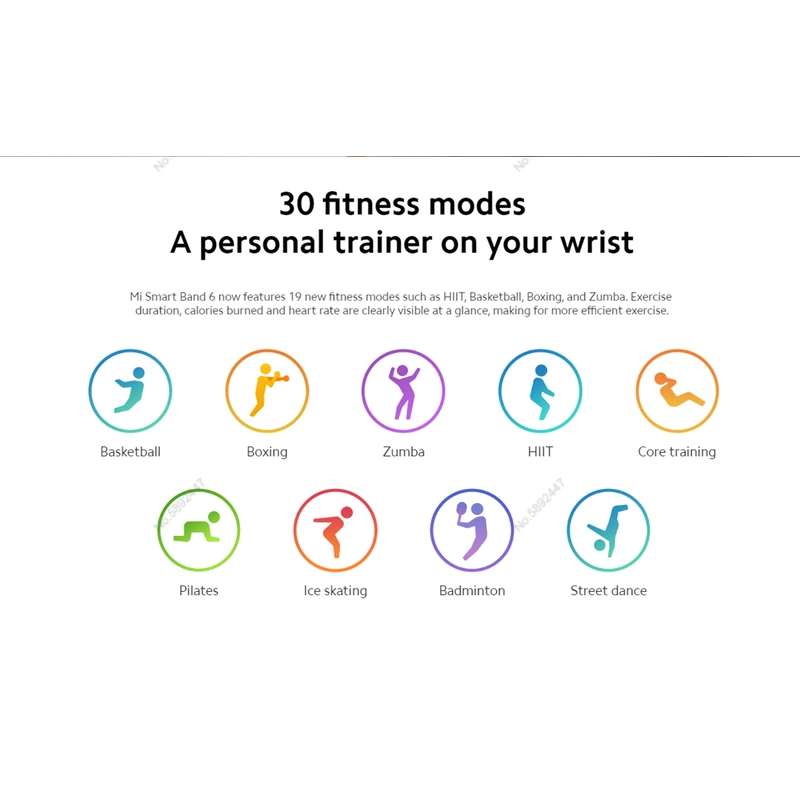  Xiaomi  Band 6 Global Version Smart Heart Rate Fitness Waterproof