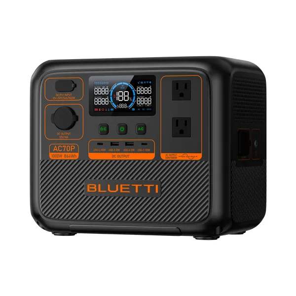 BLUETTI AC70P Portable Power Station | 1000W 864Wh
