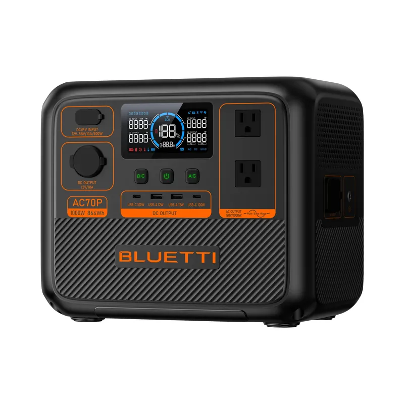 BLUETTI AC70P Portable Power Station | 1000W 864Wh