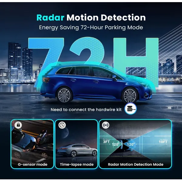 DDPAI N5 Dual: 4K Front & Interior Dash Cam with NightVIS Technology, Super Capacitor, All-Weather Reliability, 24H Parking Surveillance & GPS Tracking