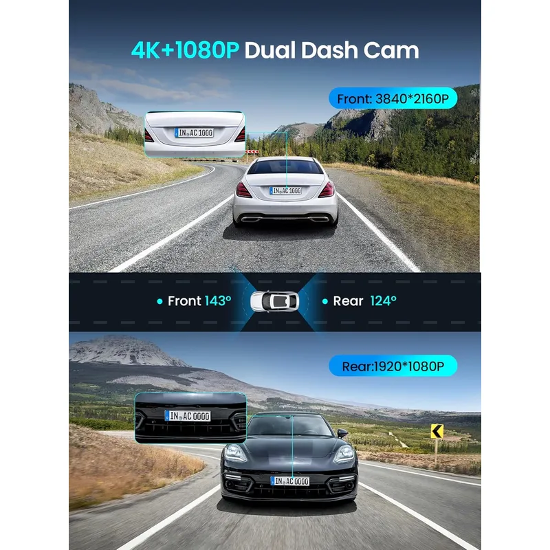 DDPAI Z50 Pro Front & Rear with GPS with Hardwire Kit