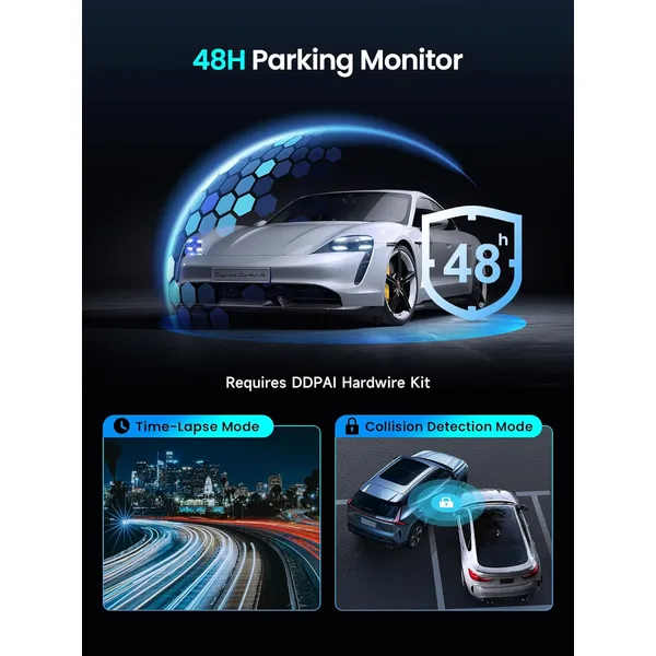 DDPAI Z50 Pro Front & Rear with GPS with Hardwire Kit