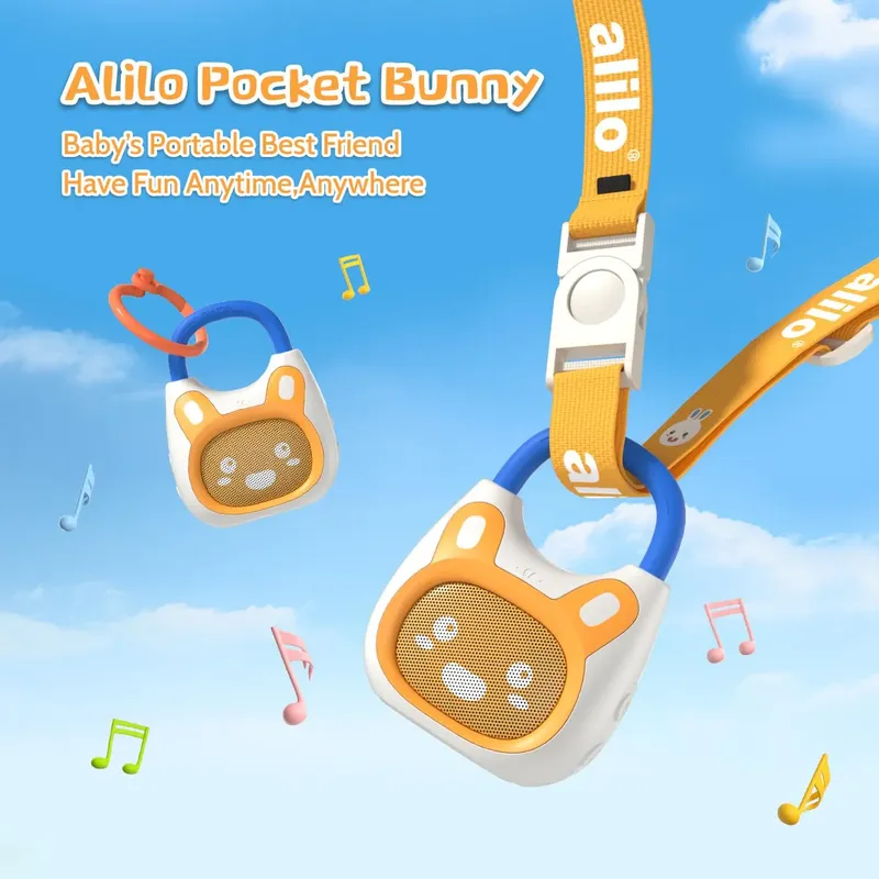 ALILO K1 - Portable Newborn Story Machine | Adjustable Strap Design for On-the-Go Early Learning (0 Year+)