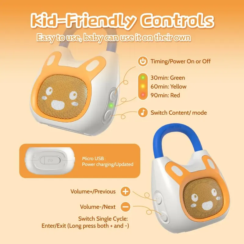 ALILO K1 - Portable Newborn Story Machine | Adjustable Strap Design for On-the-Go Early Learning (0 Year+)