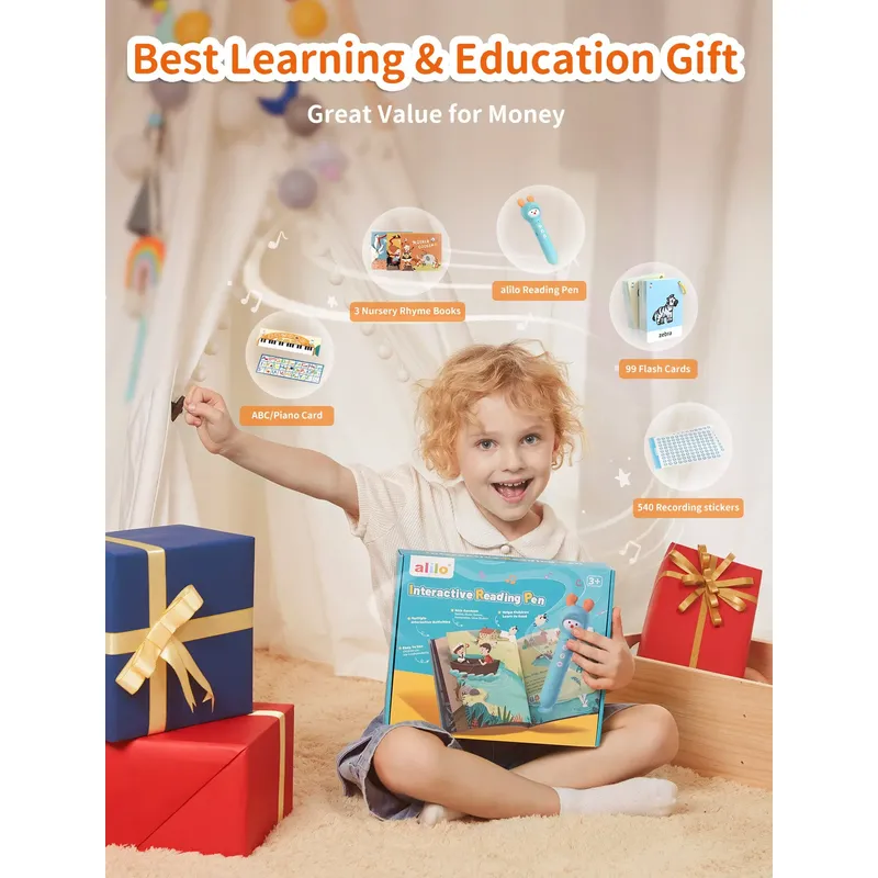 ALILO D3C - Portable Interactive Learning Pen | Multisensory Early Education Toy for Kids (0-6 Years) with 100+ Activities & Audio Enrichment