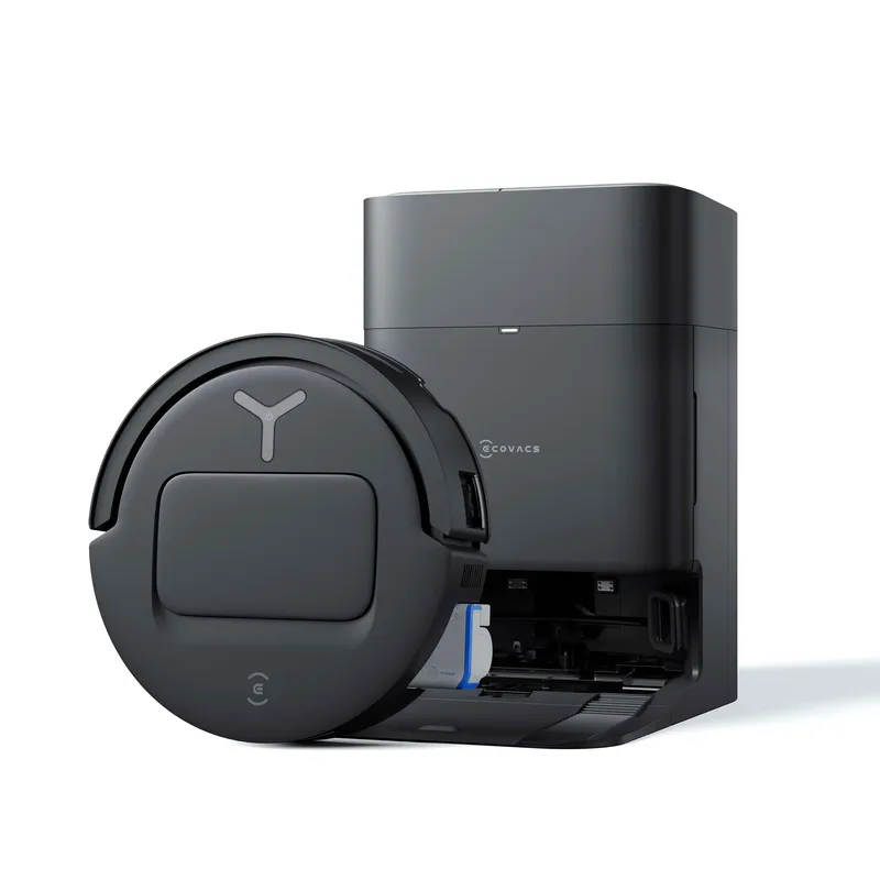 DEEBOT T80 OMNI BLACK: AI-Powered Robotic Vacuum with Hot Water Washing & All-in-One Station