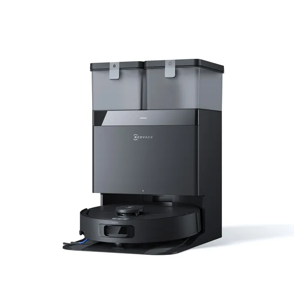 DEEBOT T30C BLACK: AI Laser Navigation Robotic Vacuum with 11000Pa Suction & All-in-One Station